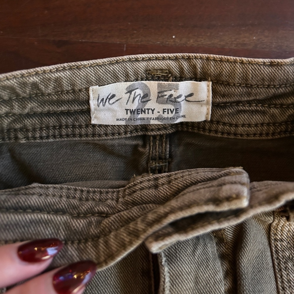 We The Free Distressed Mini Skirt Lennox Seamed Free People Brown Sz 25 - Picture 4 of 8